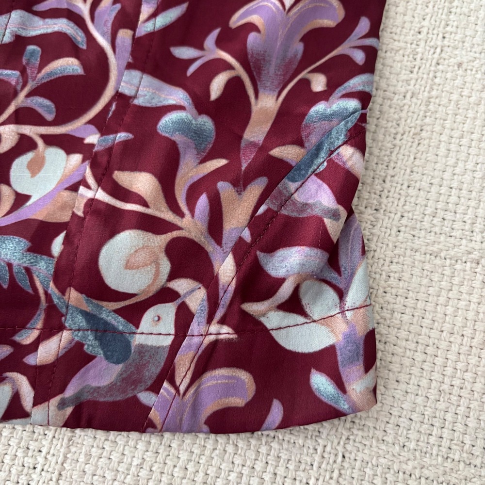 Women's XS FREE PEOPLE Grace Bird Floral Corset Top in Cabernet Combo NWT - Picture 3 of 8